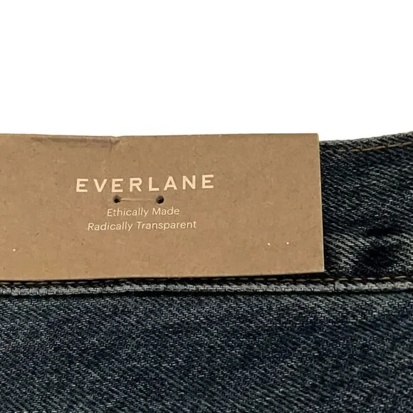 Everlane 90's The Cheeky Straight Medium Blue Button Fly Jeans 30 - Picture 12 of 13